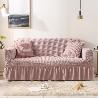 Housse de canapé élastique à volants au style simple
