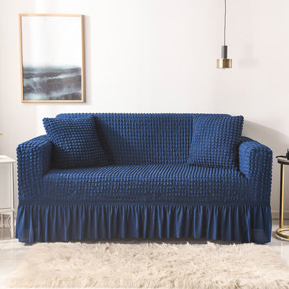 Housse de canapé élastique à volants au style simple