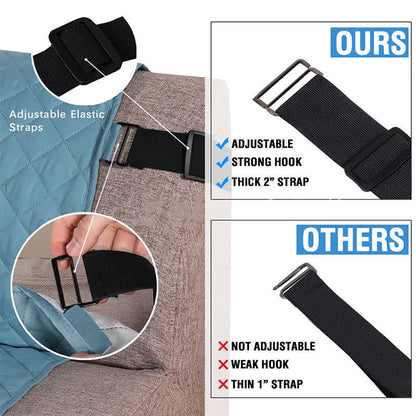 Housse de canapé imperméable avec bandes élastiques