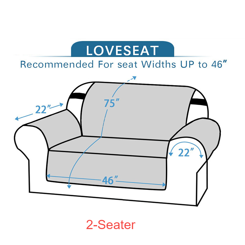 Housse de canapé imperméable avec bandes élastiques