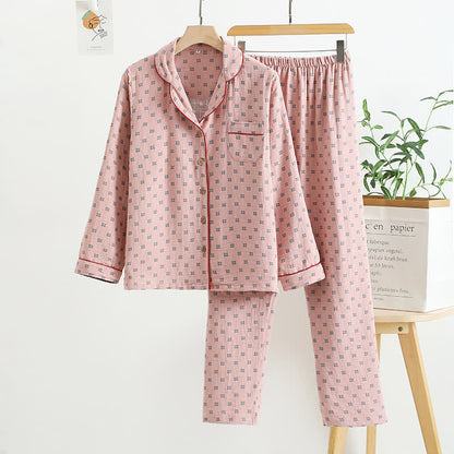 Ensemble de vêtements d'intérieur en coton jacquard à carreaux