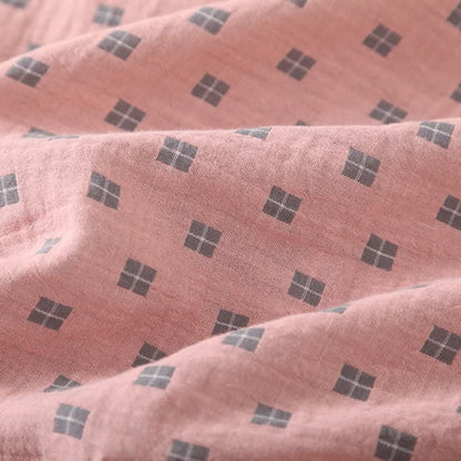 Ensemble de vêtements d'intérieur en coton jacquard à carreaux