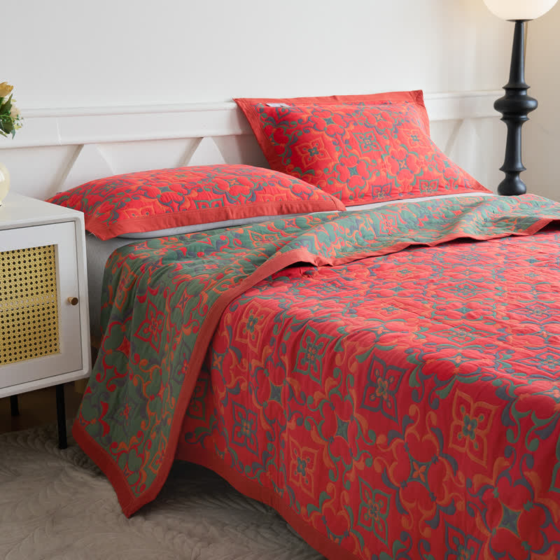 Couverture douce en gaze de coton jacquard