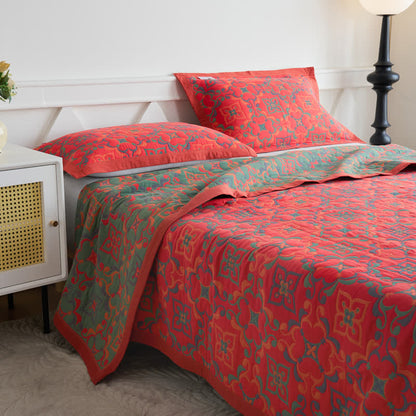 Couverture douce en gaze de coton jacquard