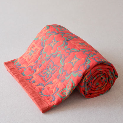 Couverture douce en gaze de coton jacquard
