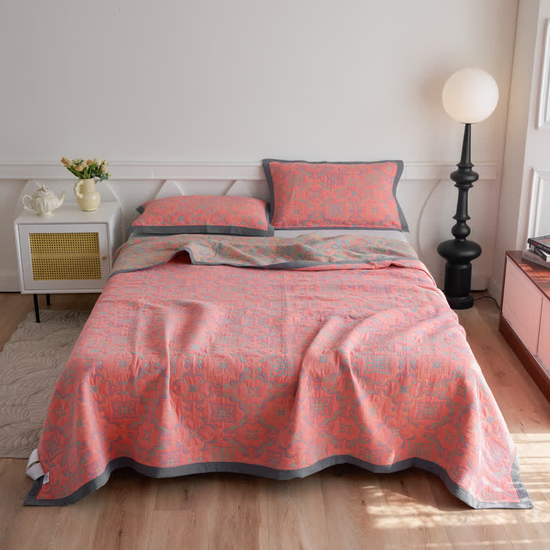 Couverture douce en gaze de coton jacquard