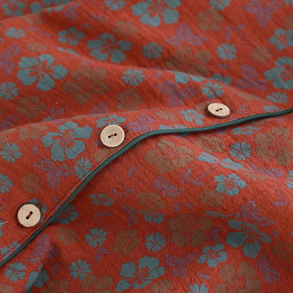 Ensemble pyjama en gaze double épaisseur à motif floral