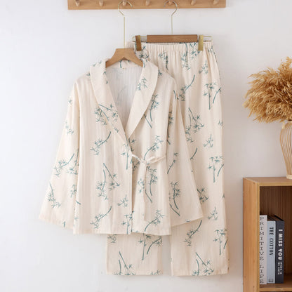 Ensemble de nuit country en gaze de coton et bambou