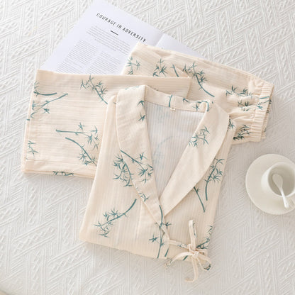 Ensemble de nuit country en gaze de coton et bambou