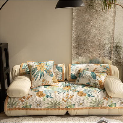 Housse de canapé en chenille de style pastoral