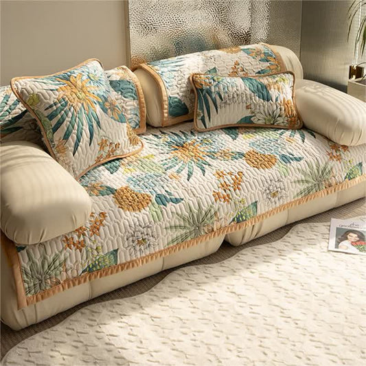 Housse de canapé en chenille de style pastoral