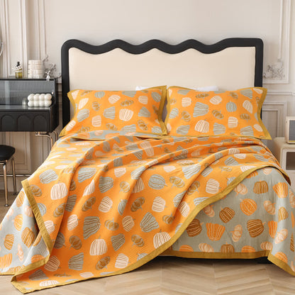 Couette en gaze de coton respirante au style citrouille rétro