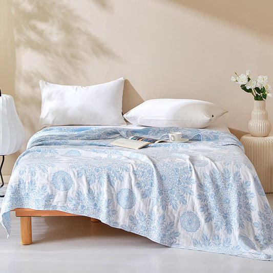 Couette confortable en pur coton avec un motif floral frais