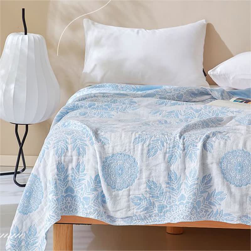 Couette confortable en pur coton avec un motif floral frais