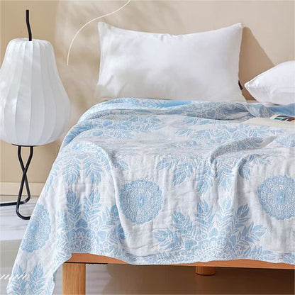 Couette confortable en pur coton avec un motif floral frais