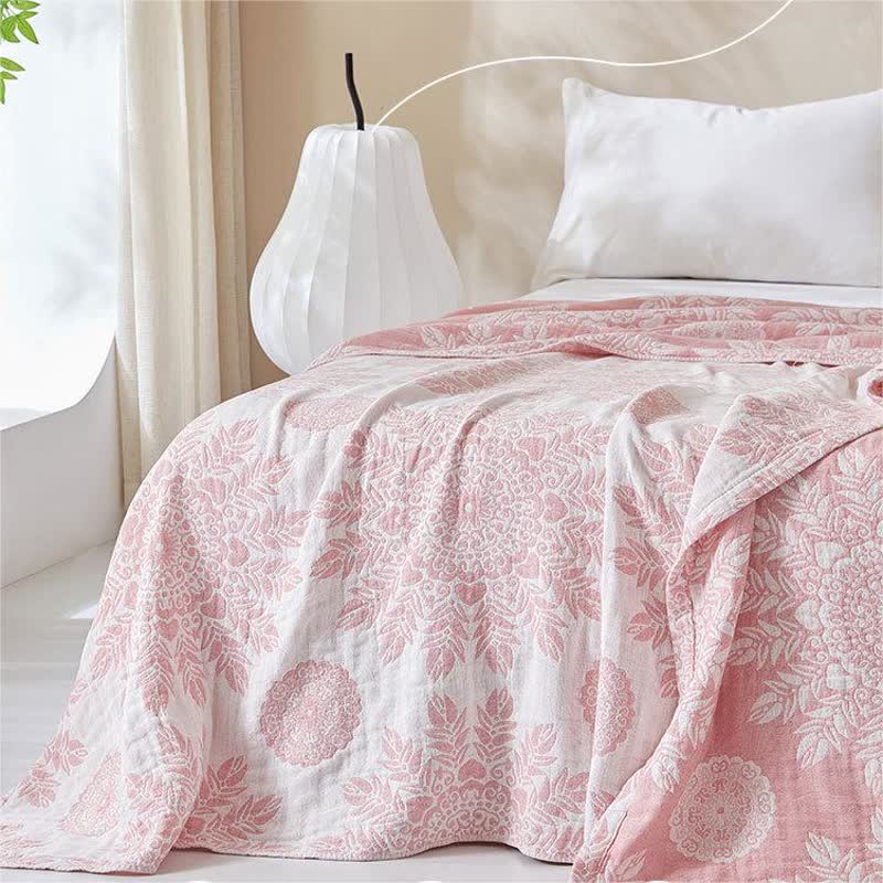 Couette confortable en pur coton avec un motif floral frais