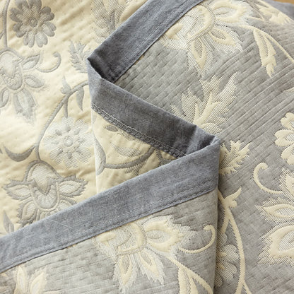 Couette d'été rustique à motif floral en gaze de coton