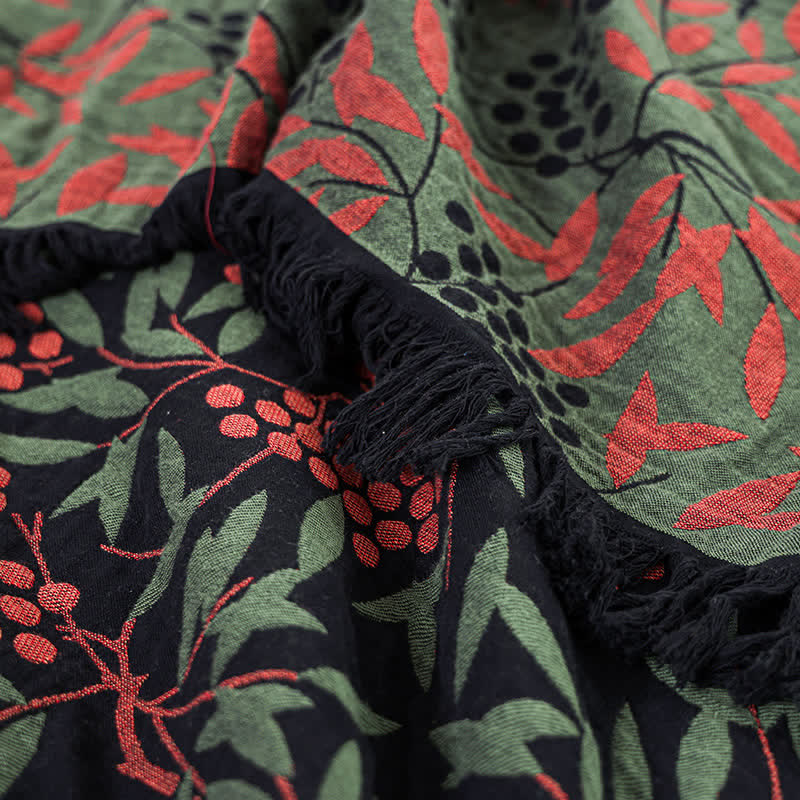 Couette en gaze de coton avec pompon en forme de fruit de bégonia