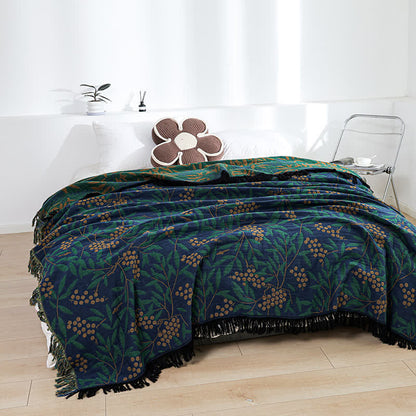 Couette en gaze de coton avec pompon en forme de fruit de bégonia