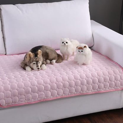 Tapis rafraîchissant d'été absorbant simple pour animaux de compagnie