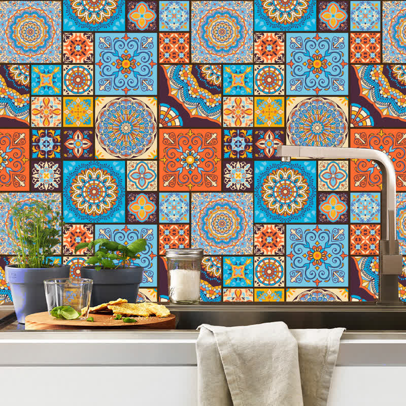 Autocollants muraux décoratifs colorés et amovibles (20 pièces)
