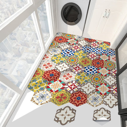 Stickers muraux hexagonaux imperméables de style vintage (10 pièces)