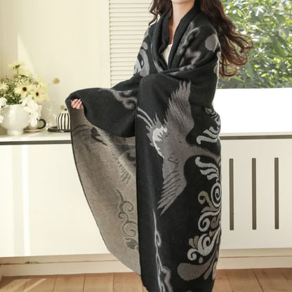 Couverture de loisirs luxueuse et douce au style rétro