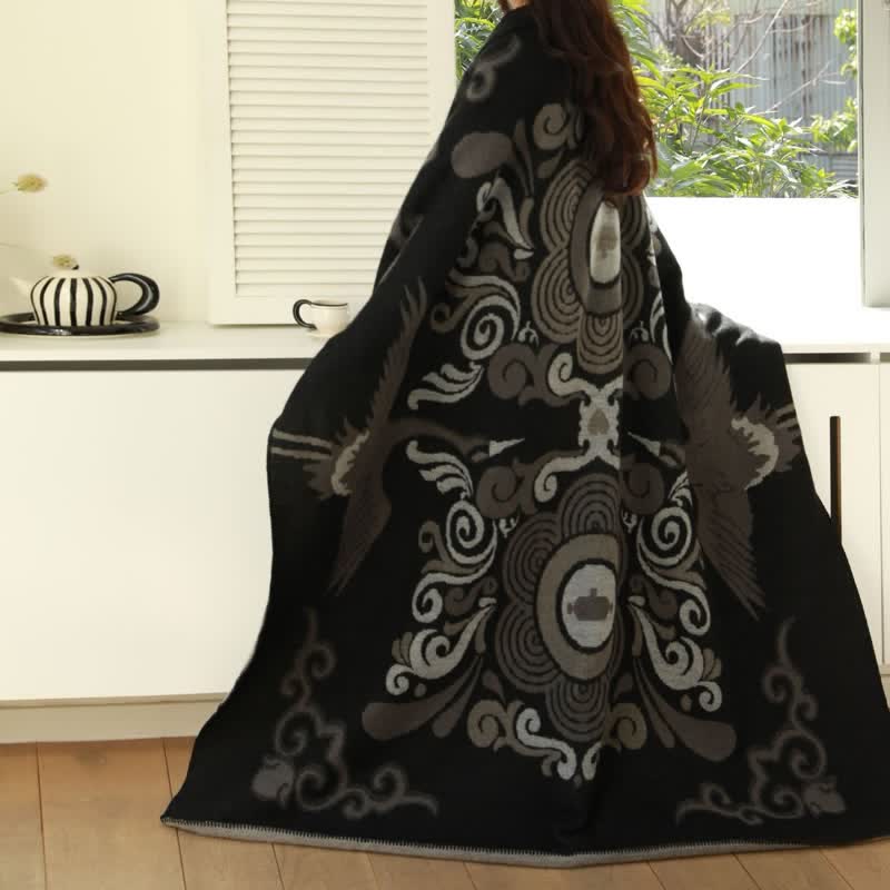 Couverture de loisirs luxueuse et douce au style rétro