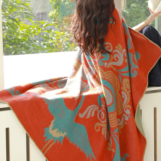 Couverture de loisirs luxueuse et douce au style rétro