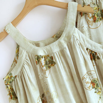 Ensemble de vêtements d'intérieur avec débardeur en fibre de bambou à imprimé floral