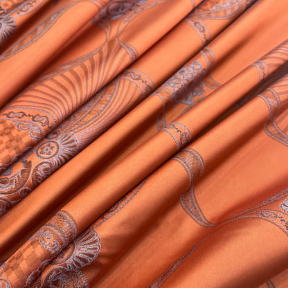 Parure de lit d'été en satin jacquard vintage (4 pièces)