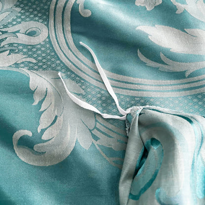 Parure de lit luxueuse et respirante en satin jacquard (4 pièces)