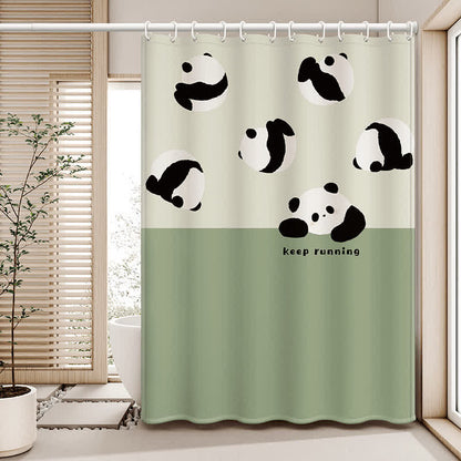 Rideau de douche imperméable avec un adorable panda chinois