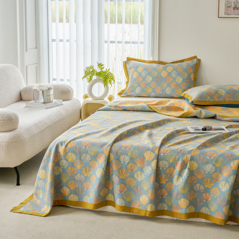 Couette légère en gaze de coton avec coquillages colorés