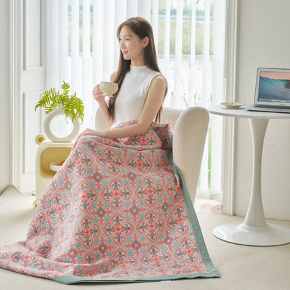 Couette réversible Jacquard Chic en gaze de coton