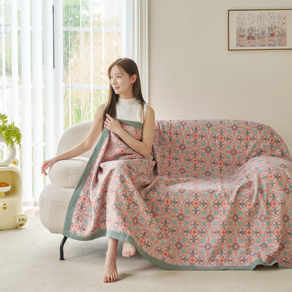 Couette réversible Jacquard Chic en gaze de coton