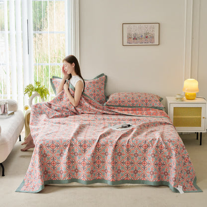 Couette réversible Jacquard Chic en gaze de coton
