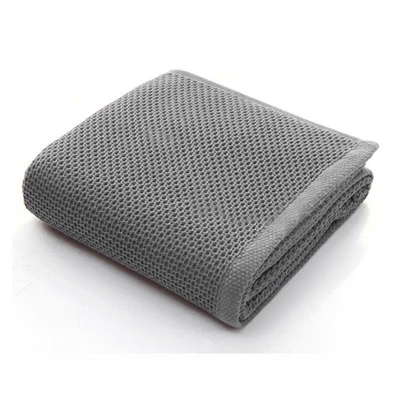 Serviettes en coton simples Ownkoti, lot de 3 serviettes carrées à motif nid d'abeille