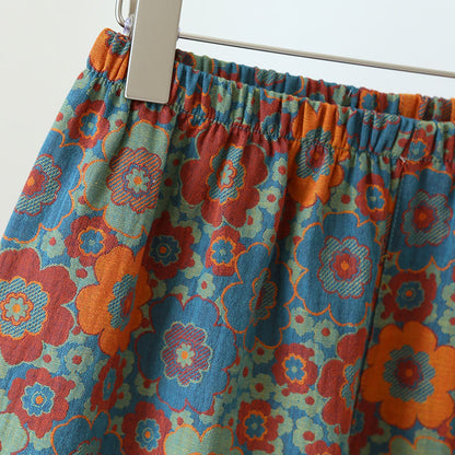 Ensemble pyjama vintage avec short à manches courtes en pur coton