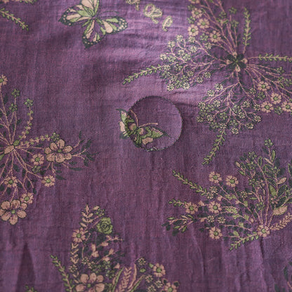 Linge de lit élégant à motif papillon en gaze de coton jacquard