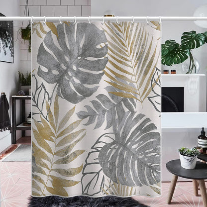 Rideau de douche anti-moisissure Pastoral Monstera Deliciosa
