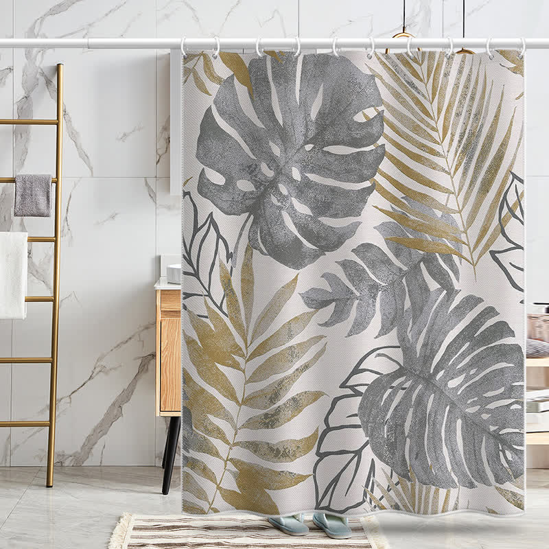 Rideau de douche anti-moisissure Pastoral Monstera Deliciosa
