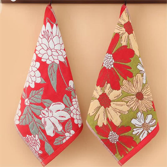 Serviette absorbante en jacquard pur coton