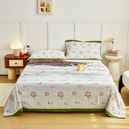 Couette d'été en gaze de coton Pastoral Rose