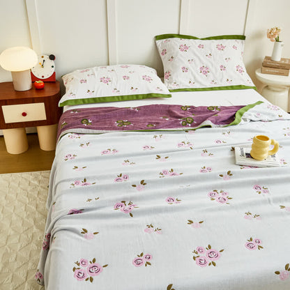 Couette d'été en gaze de coton Pastoral Rose