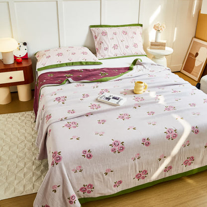 Couette d'été en gaze de coton Pastoral Rose