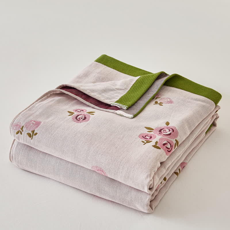Couette d'été en gaze de coton Pastoral Rose
