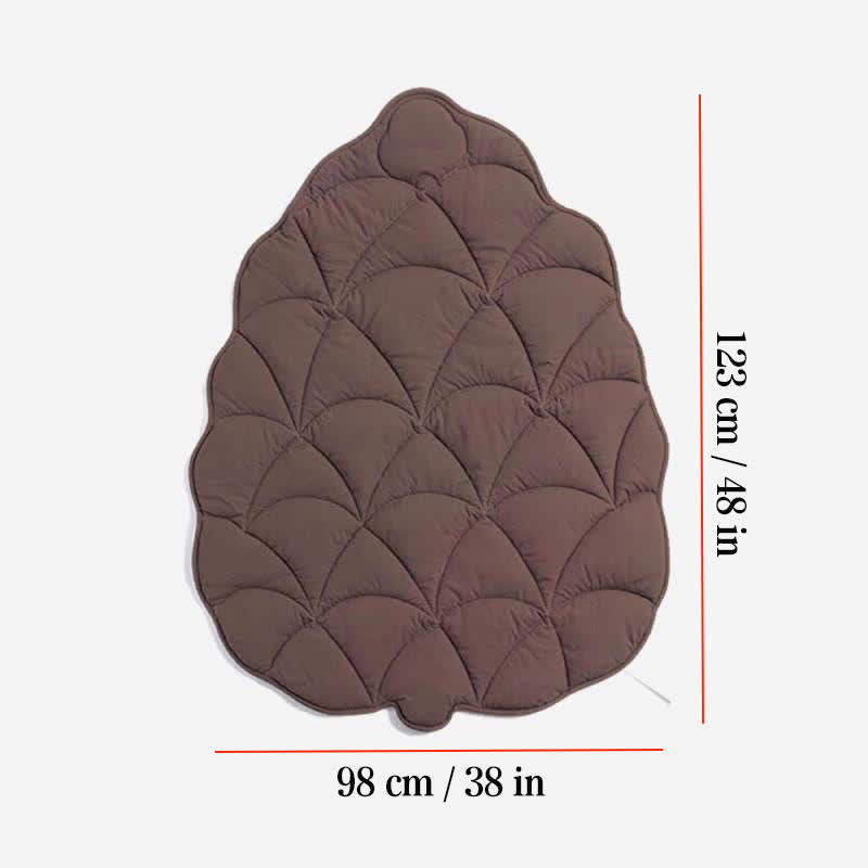 Tapis pour animaux doux et absorbant en forme de feuille créative