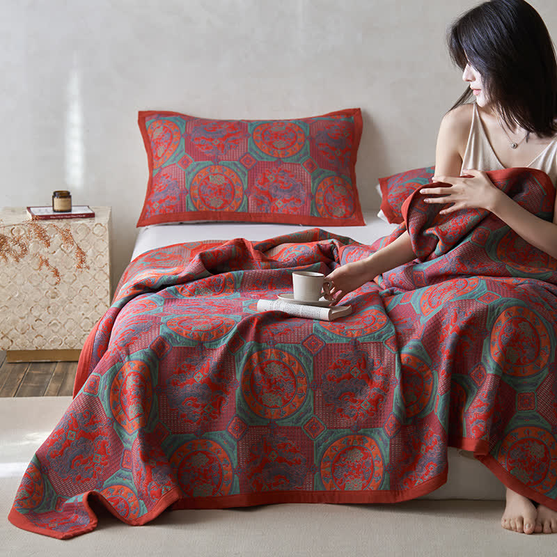 Couette en gaze de coton douce de style vintage