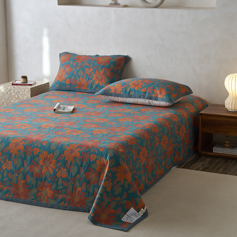 Couette en fil teint « Fleur en fleurs » en pur coton - image 5